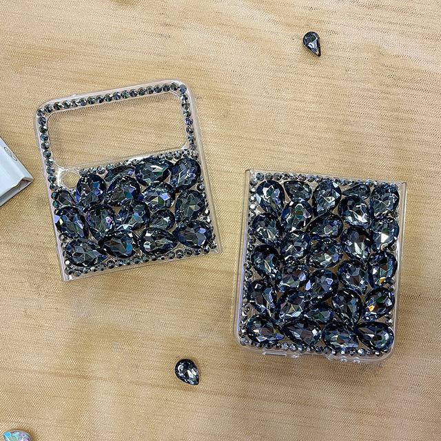 

Роскошный блестящий чехол для телефона с камелией и стразами для Samsung Galaxy Z Flip 4, твердый чехол Diy Diamond для Galaxy Z Flip 3 For Samsung Z Flip 3