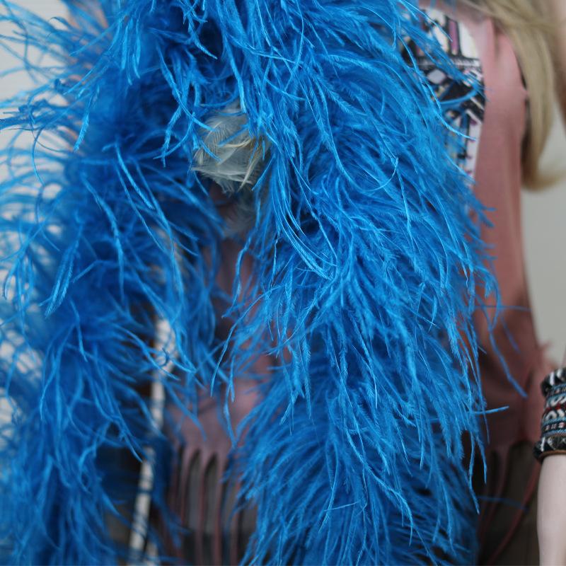 5 Layers Ostrich Top Encryption Thickened Feather Fleece Strip Catwalk Show Costume Decorative Ostrich Feather Strip