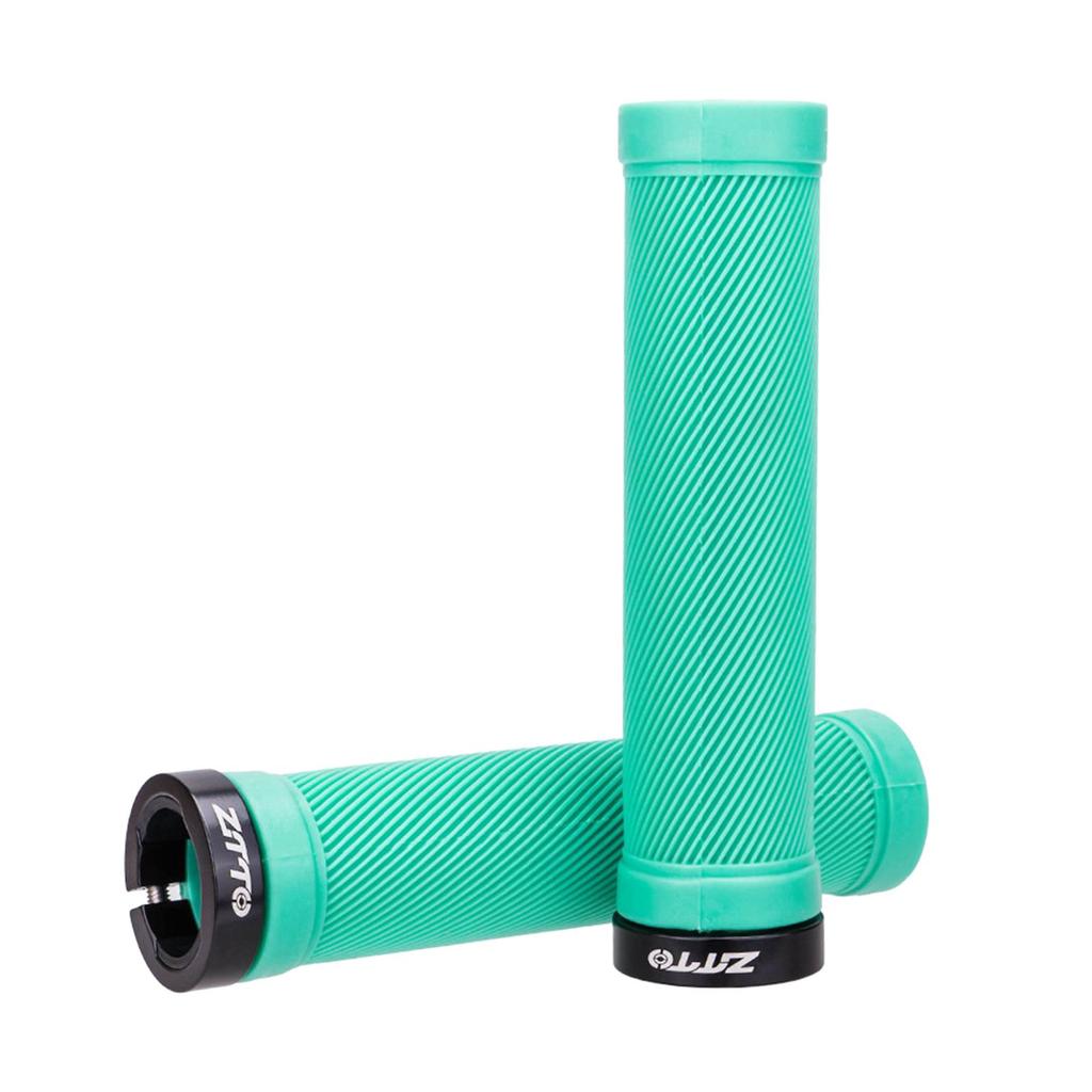 Handlebar Grips Shock Absorbing 22mm Bike Lockable Handle Grip , Blue