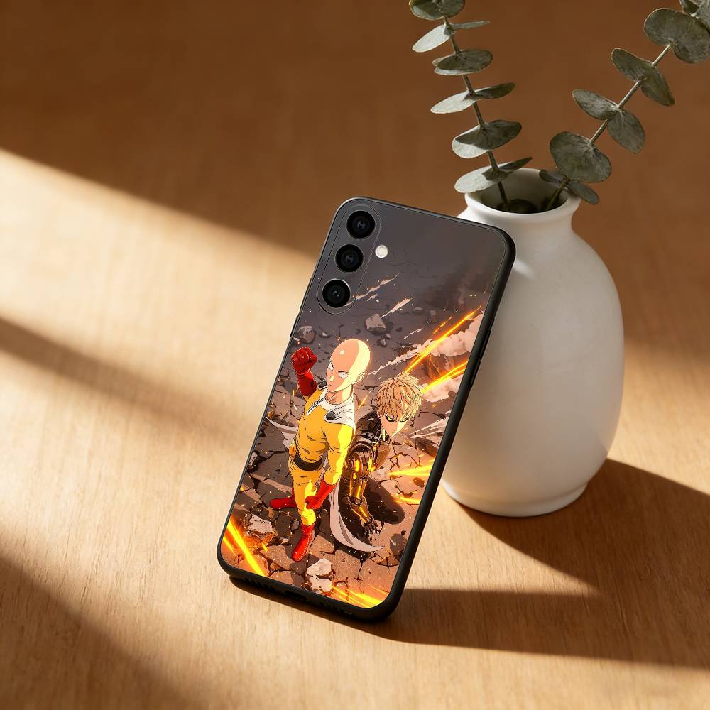 Anime O-One P-Punch Man Phone Case For Samsung Galaxy A91,80,73,72 ,71,53,52,32 ,31,22,21s,20,Soft Black Case