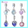 Luminous Blue Wish Bottle Star Purple Heart Copper Original Charms Beads Fit Bracelet Women Jewelry Making Diy Gift