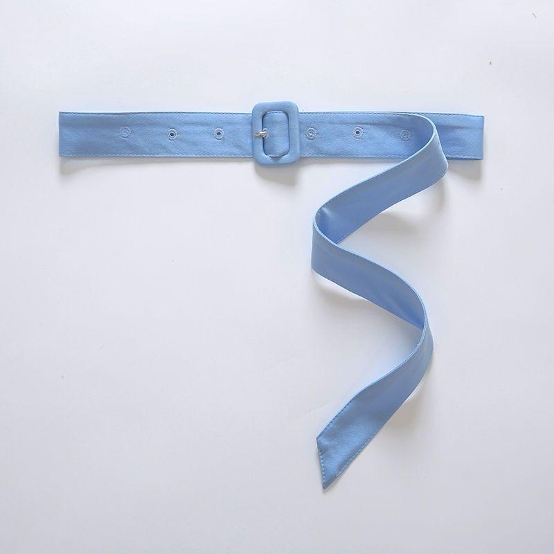 Elegant Women's Fabric Belt With Chiffon Decoration In Versatile Summer Dresses