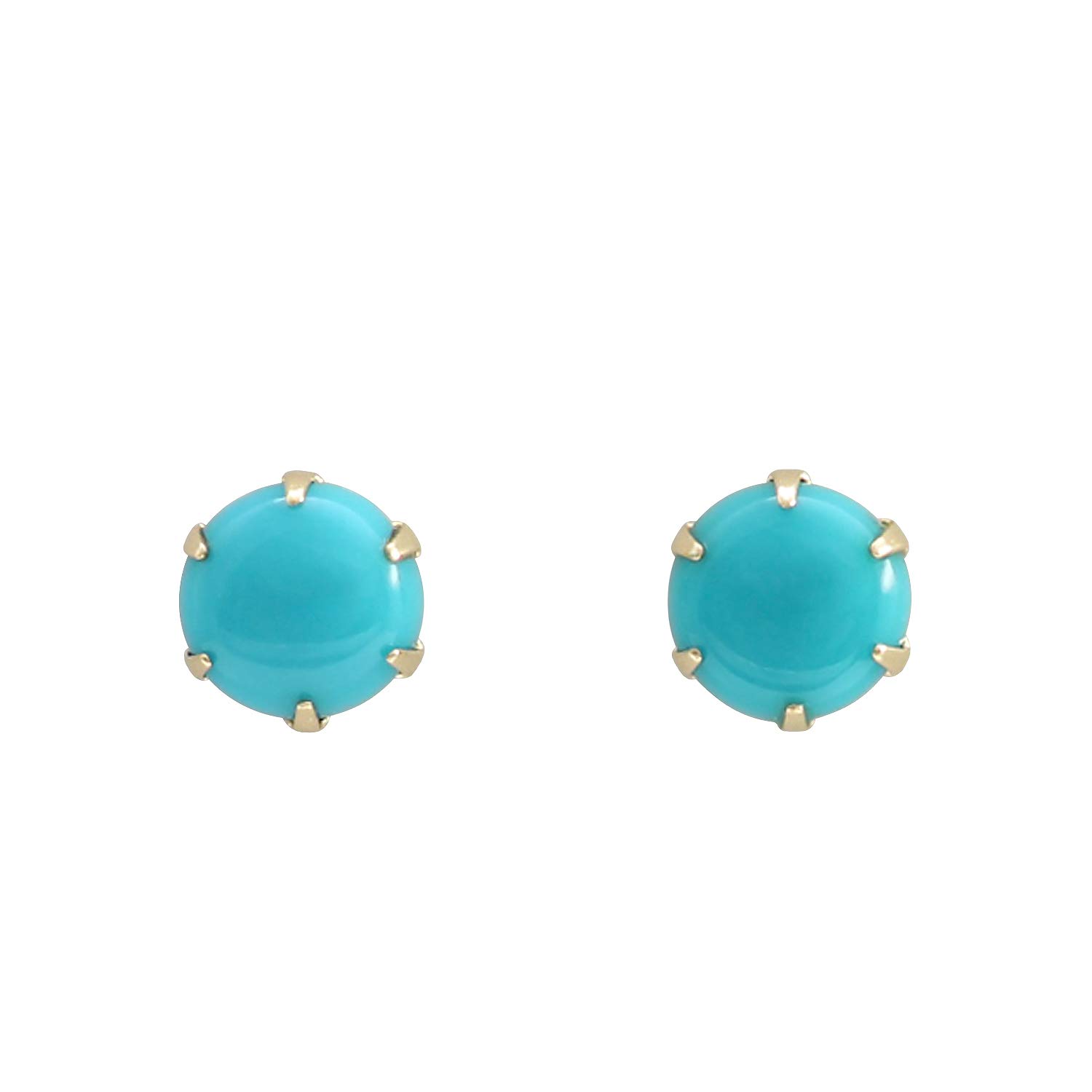 

Turquoise Earrings for 18K Yellow 18K December Birthstone [Barzaz] Women, Gold, K18, Turquoise, синий