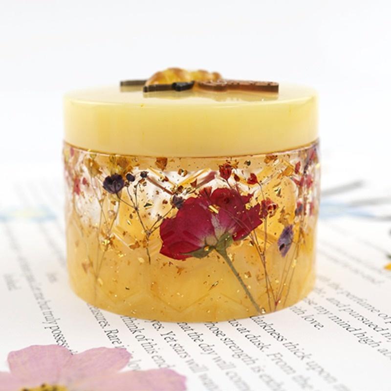 1 buc/set de rășină epoxidică cristal DIY mucegai miere de albine borcan bijuterii cutie depozitare borcan oglindă silicon mucegai