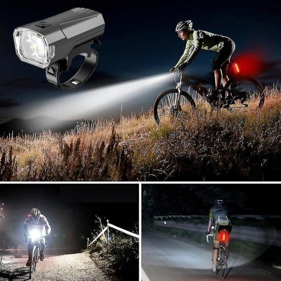 Vodotěsné režimy Světlomet na kolo Nastavitelný Dobíjecí USB Univerzální MTB Silniční Horské kolo Noční jízda LED Přední světlo