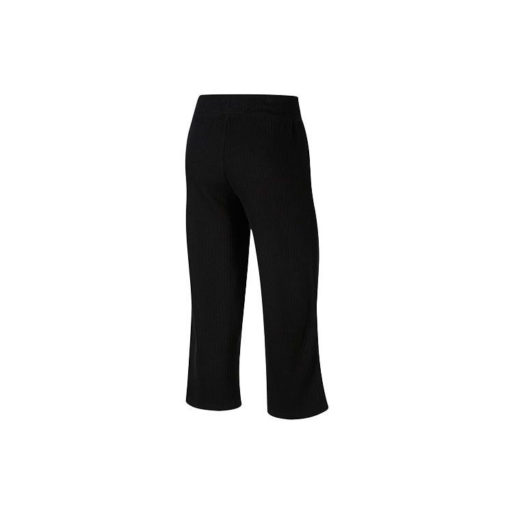Nike Wide-Leg Cropped Casual Pants Women Bottoms Black CJ2666-010