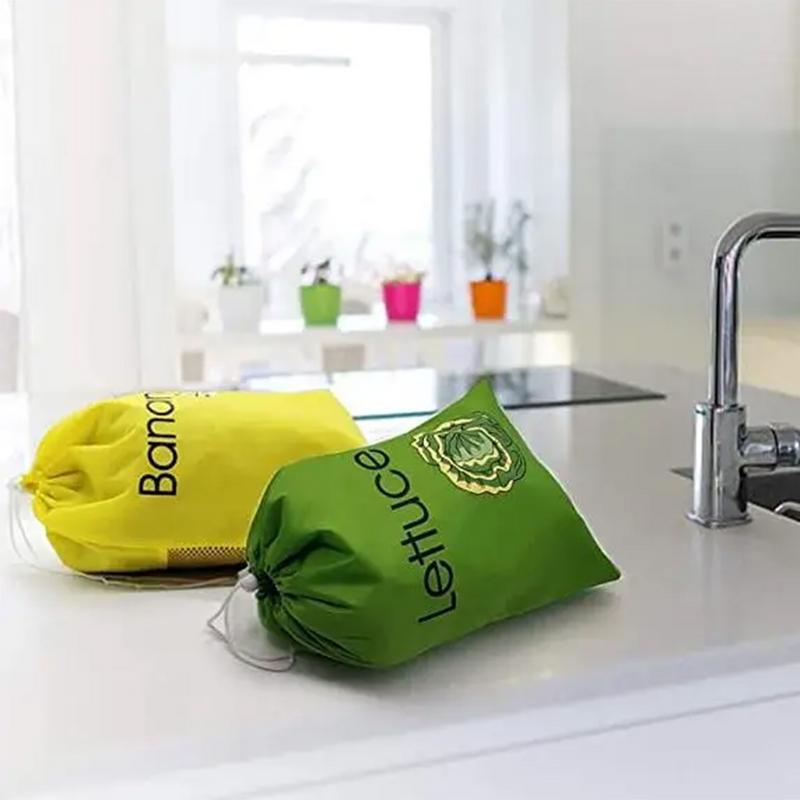 Banana Preserving Bag Reusable Produce Bags with Drawstring Design Sturdy and Portable Storage Bag Prevents Odor for Banana