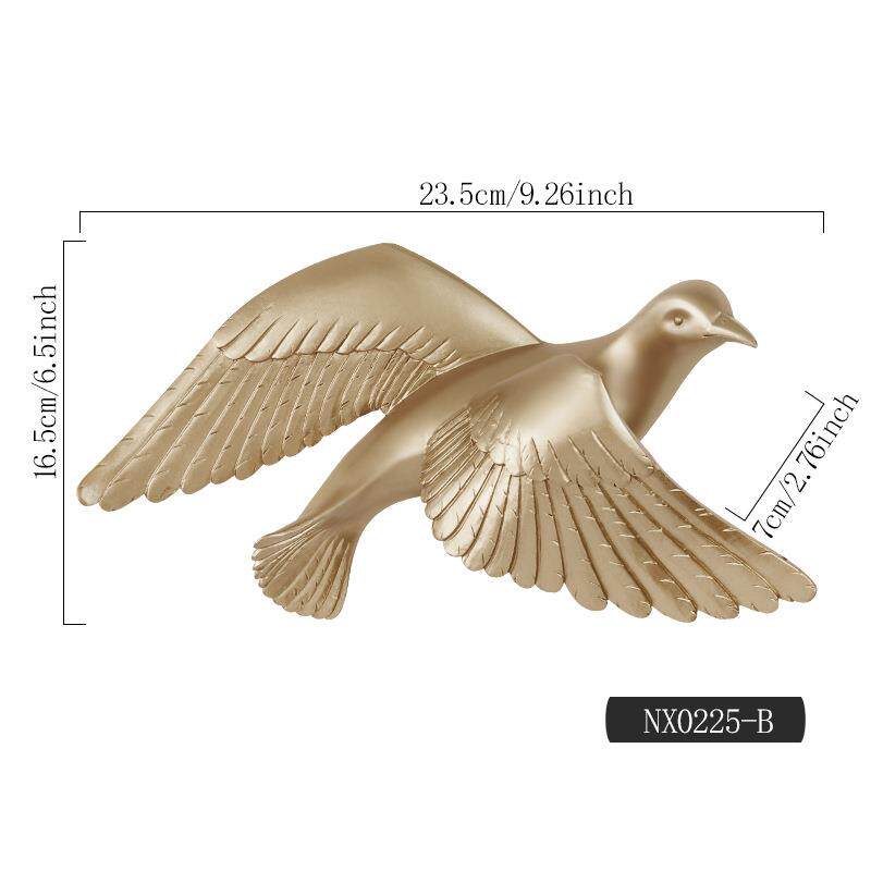 Europäischer dreidimensionaler Vogel-Wandschmuck Schwalbe Wandbehang Abstrakte Tierornamente Heimwanddekoration