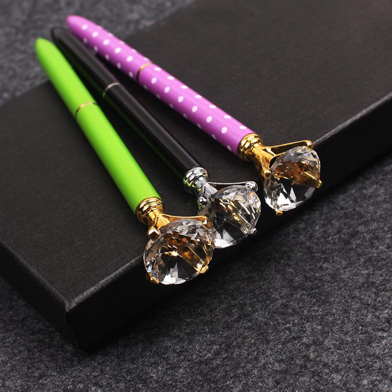 1pcs Upscale Diamond Metal Ballpoint Pens Business Office Gift Pen Creative School Supplies Stationery For Kids Writing Pens