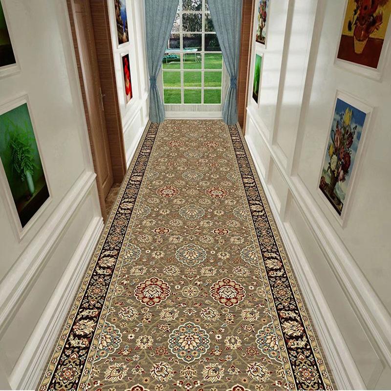 Living Room Retro Floor Mat Carpet Bedroom Full Bed Bedside Crawling Mat Coffee Table Entrance Door Mat