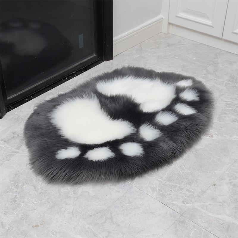 Rectangular Imitation Wool Floor Mat for Bedroom, Living Room, or Children's Room