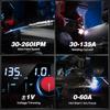 135A MIG Welder with Large LED Display, 110V 3-in-1 Gasless Machine for Flux Core, Lift TIG, Stick Welding