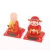 1Pcs Auto Shaking Little Monk Car Interior Accessories Toy Mini Solar Powered Little Monk Car Ornament Desktop Office Decoration