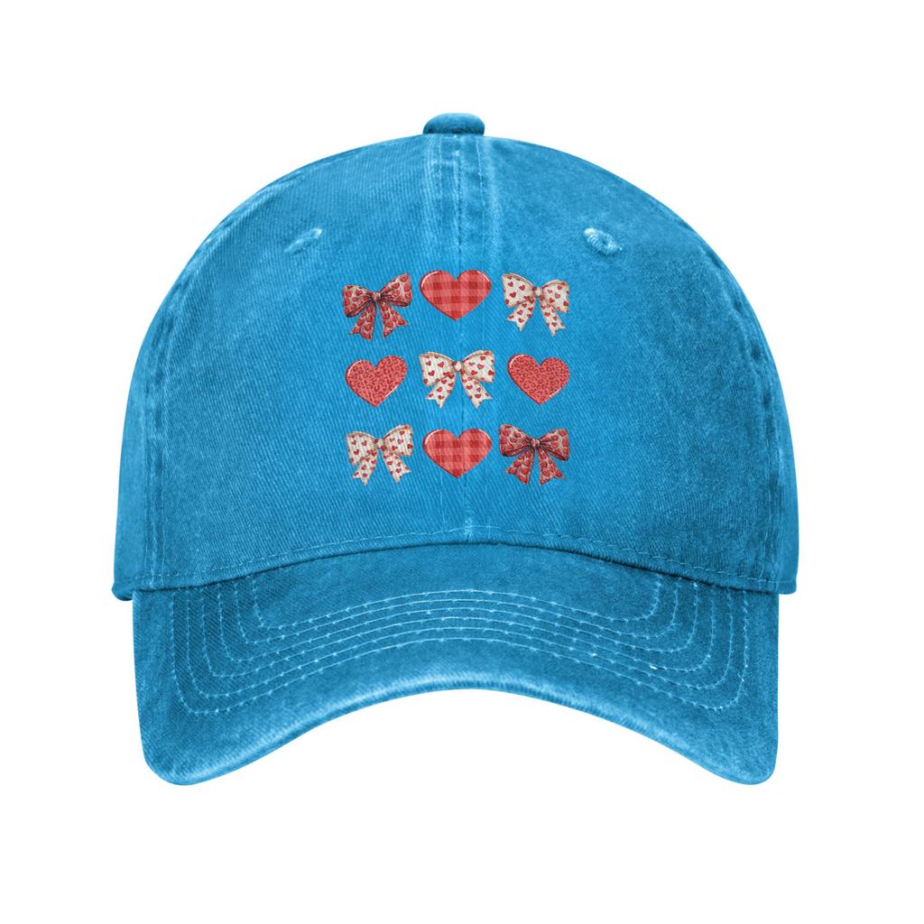 Valentines Day Hearts Leopard Coquette Bow Casual Baseball Cap For Men Women Hip Hop Hats y2k Funny Hot Sale Baseball Caps