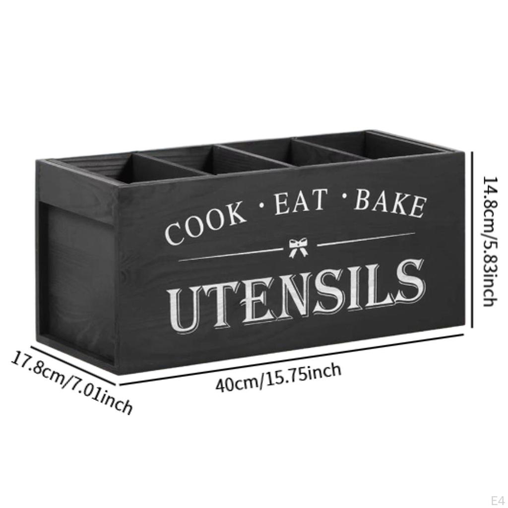 Küchenutensilienhalter Besteck Holz Organisation Dekorative Besteckaufbewahrung Organizer