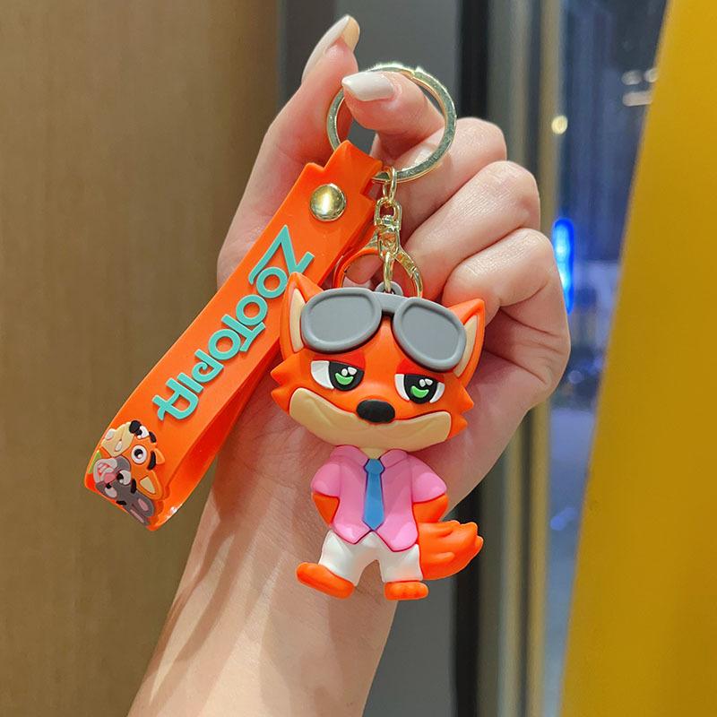 

Zootopia Anime Keychain Kawaii Fox Rabbit Character Pendant Cute Backpack Hanging Decor For Family & Friends Birthday Present