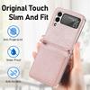 For Samsung Z Flip4 Non -Slip Card Holder Leather Phone Case For Samsung Galaxy Z Flip4 5g Flip 4 Flip3 Flip 3 Shockproof Funda