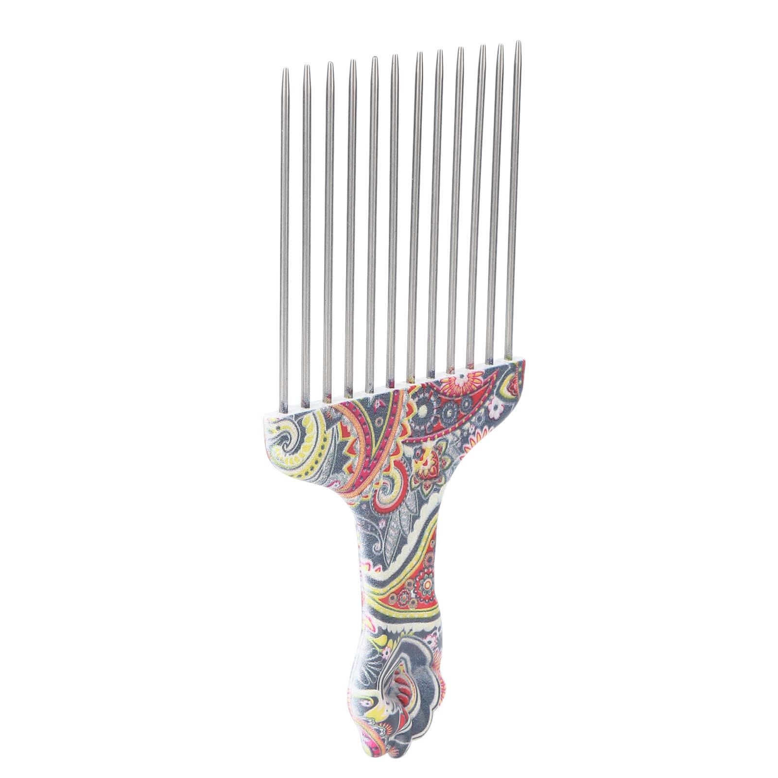 

Расческа-пик профессиональная Афро из нержавеющей стали для распутывания волос для укладки кудрявых волосK4