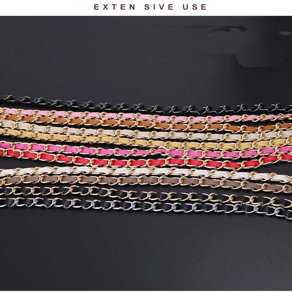 Replaceable Bag Parts Crossbody Bag Belt Metal Purse Strap hardware Bag Chain Leather Bag Strap