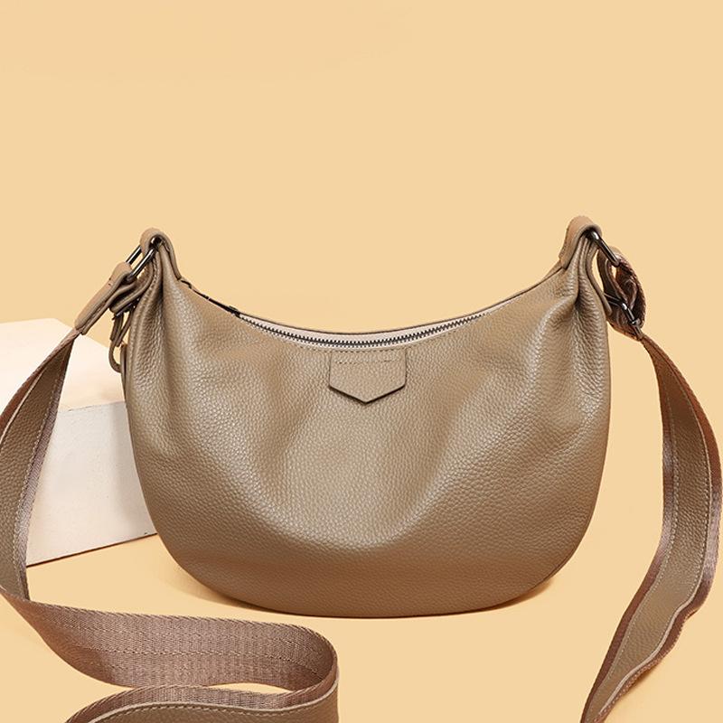 Dumpling-style Fashion Casual Crossbody Bag with Shoulder Strap, High-end Commuter Bag for Women