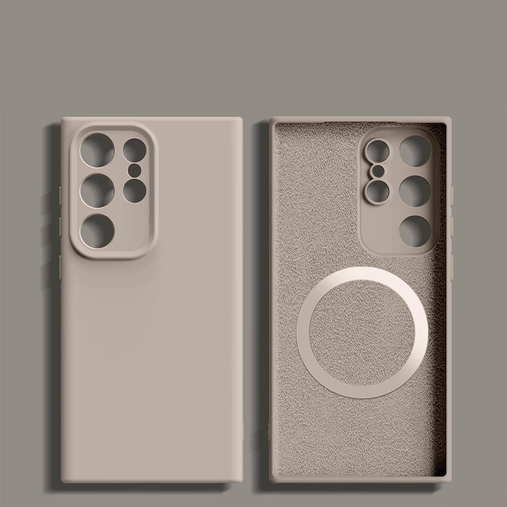 Liquid Silicone Phone Case For Samsung Galaxy S26 S2 S24 Ultra S26 S23 Plus For Samsung S26Ultra Cases Magnetic Soft Back Cover