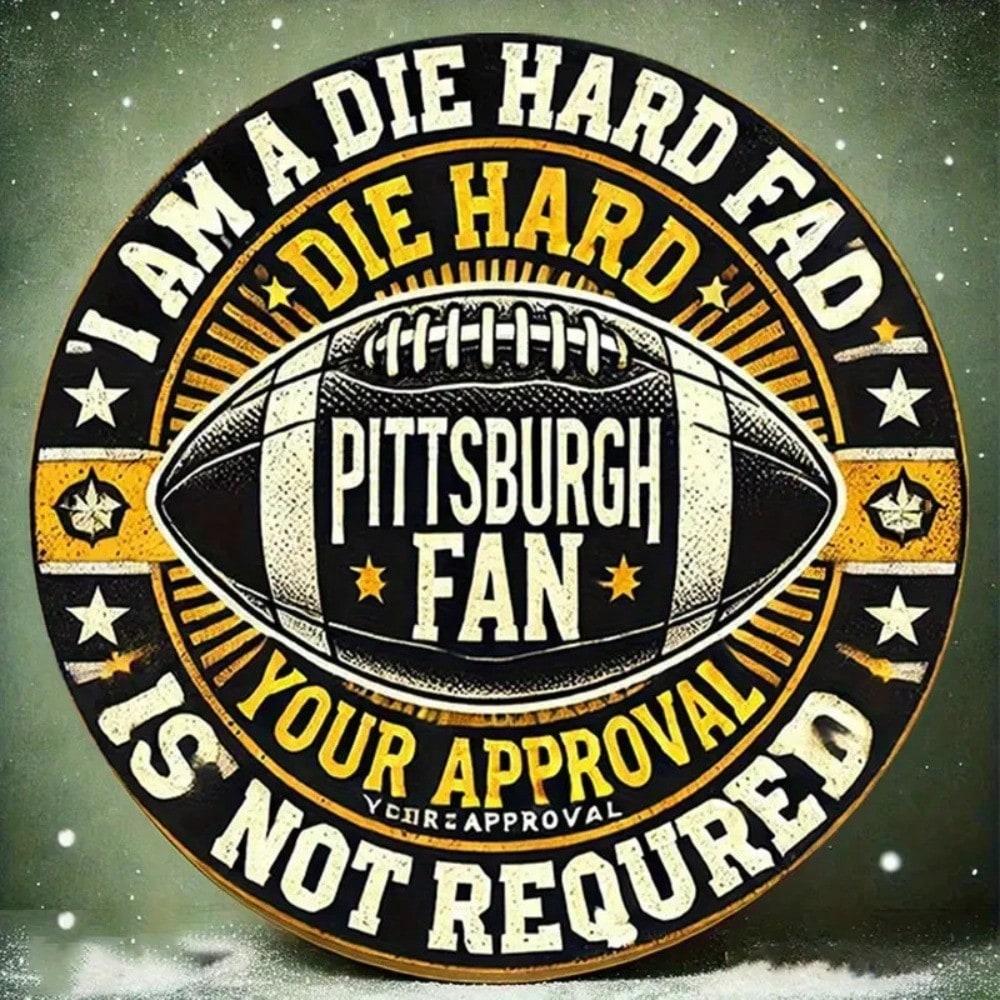 

Pittsburgh Steelers Metal Tin Sign Bar Garage Man Cave Wall Decor Fan Gift 20x20