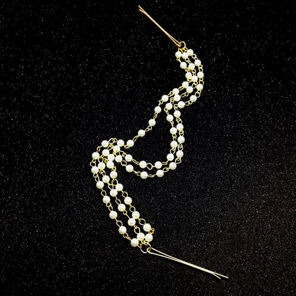 

Красота жемчужные кисточки аксессуары ободок для волос лунный головной убор блестящий новый зажим для волос шпилька милый