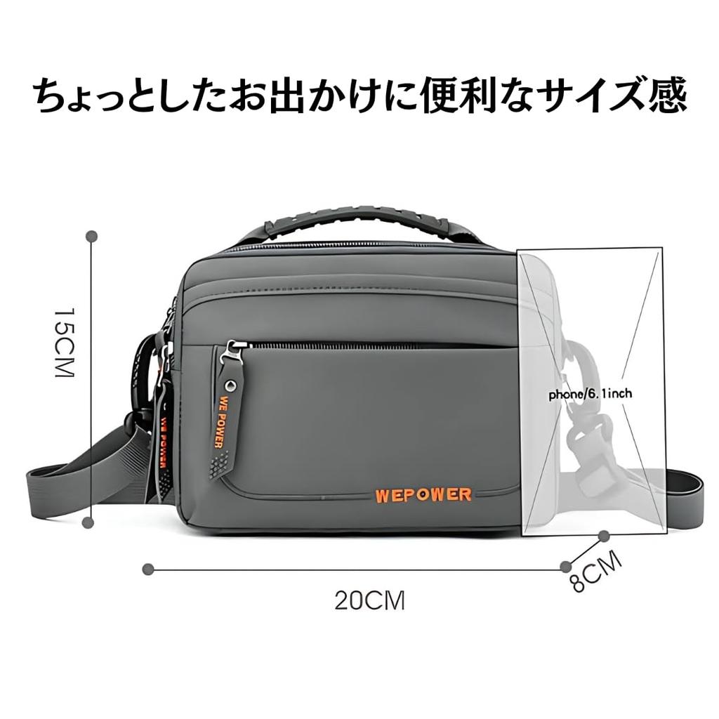 Calomonte Waterproof Horizontal Body Shoulder Waist or Carry on the Shoulder 3-Way Bag, Compact, Lightweight, Multifunctional, Crossbody, Handle, Bag,