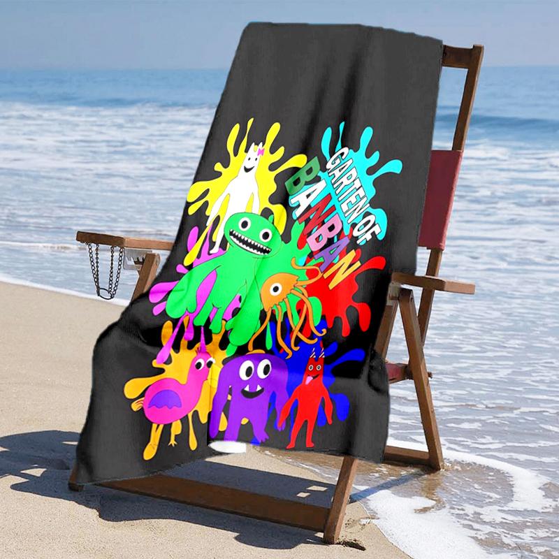 Ultra-Soft Beach Towel with Garten of Banban Theme,Ideal for Pool - Camping, Diving - Perfect Travel Essential, Vibrant Beach Towel.