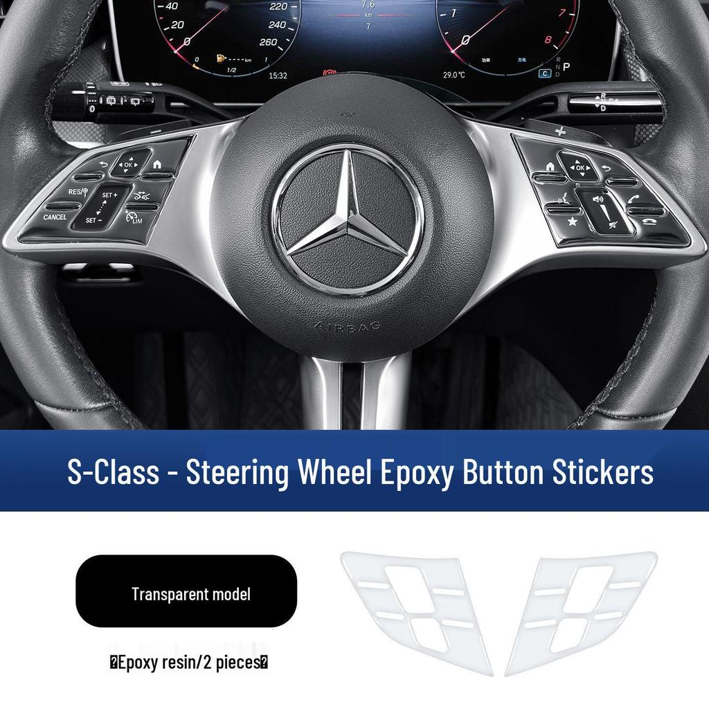 Mercedes-Benz S-Class Window Lift Panel Sticker for S400/S450 Interior