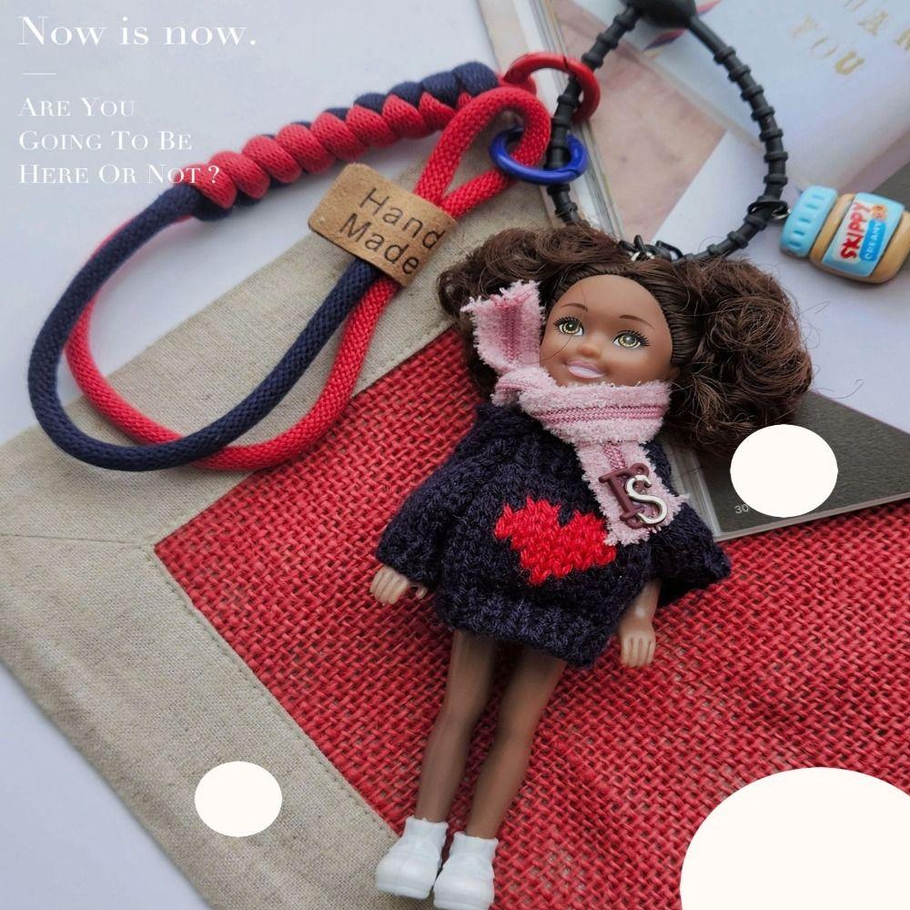 

Cute Car Key Ring Hanging Ornament Bag Decoration Fashion Doll Pendant синий