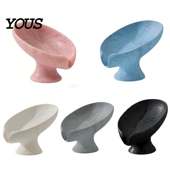 Non-foaming Soap Dish Self Draining Dish, 3D Printed Holder, Multi-functional Smooth Curve Tray Sink Organizer for Shower, Bathroom, Kitchen