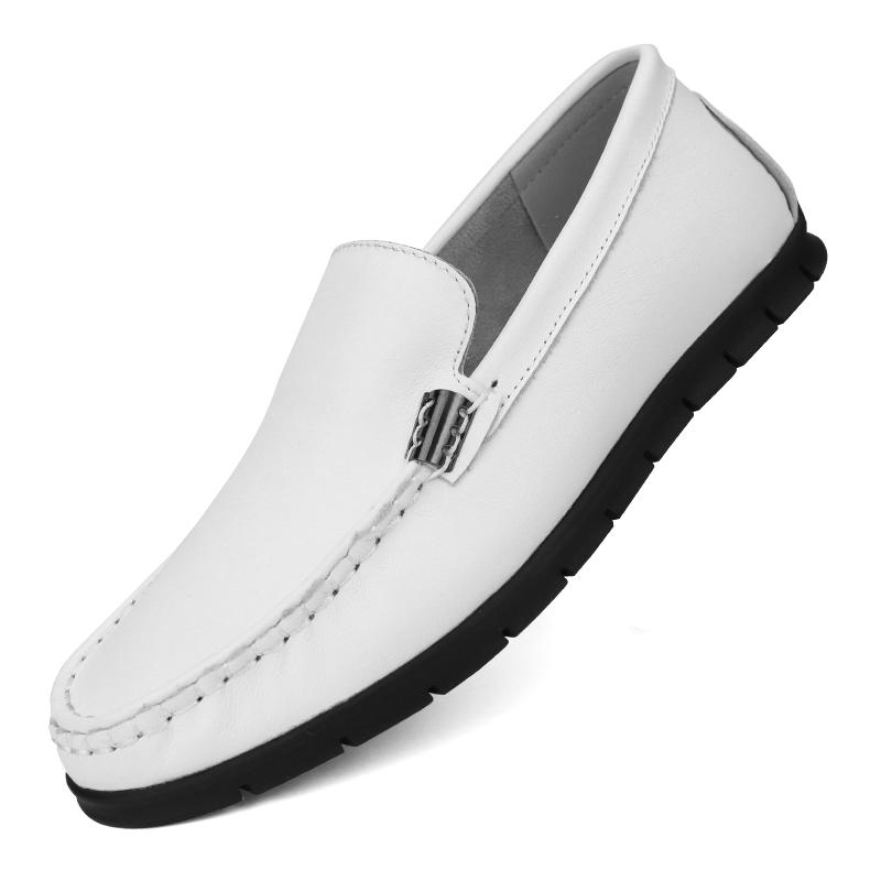 

Мужские туфли, новинка, повседневные, брендовые лоферы, из натуральной кожи, дышащие, слипоны, обувь для вождения, обувь на все случаи жизни, мужские офисные туфли 44 коричневый