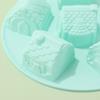 6 Cavity Design Silicone Cake Mold Silicone Material 3D Shape Bake Tool DIY Crafts Non-Stick Surface Gingerbread House Mold