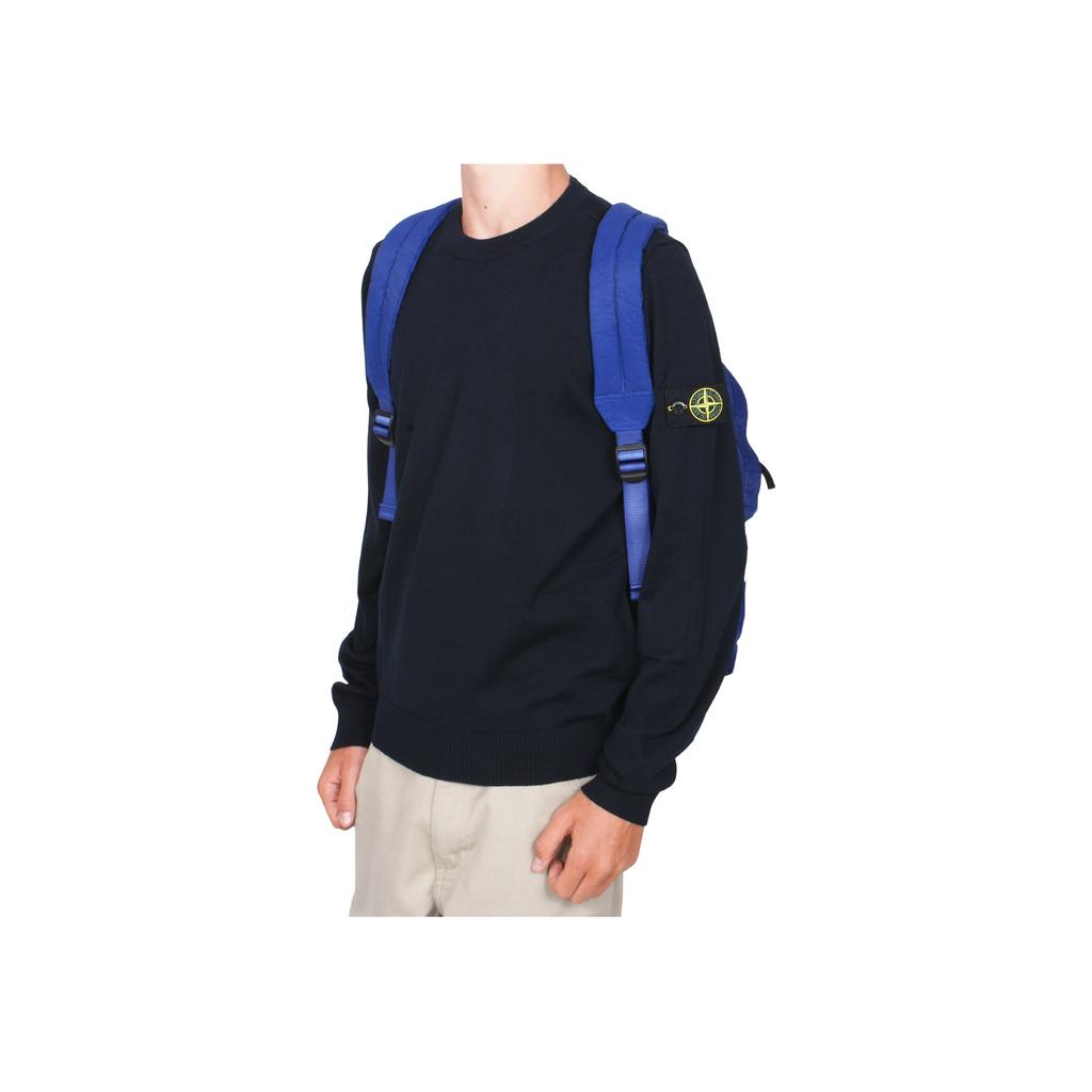 Stone Island Sweater Kids Solid Color Crew Neck Pullover Long Sleeve Navy Blue Kids sweaters 8116509C4-V0020