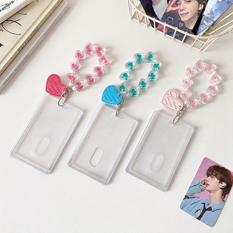 Acryl Fotorahmen Transparenter Fotokartenhalter Kpop Ordner Fotokarten Karten-Display-Ständer Kartenverpackungsmaterialien mit Anhänger