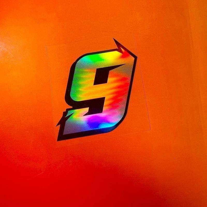 1PC Reflective Laser Arabic Numbers Motorcycle Stickers DIY Scooter Body Front Fairing for BMW KTM YAMAHA Kawasaki Suzuki Honda