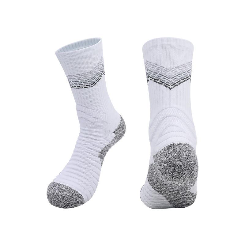 High-Top Basketball Socks Actual Combat Long-Tube Badminton Towel Socks Sweat-Absorbing Zhongbang Running Socks Medium-Tube Sports Socks