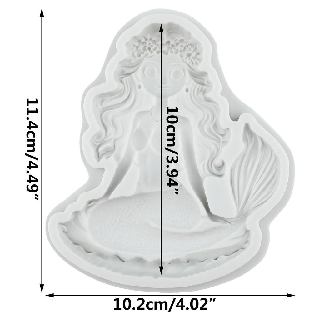 Mermaid Silicone Molds Mermaid Fondant Mold Cake Decorating Tools Cupcake Topper Candy Chocolate Gumpaste Mold