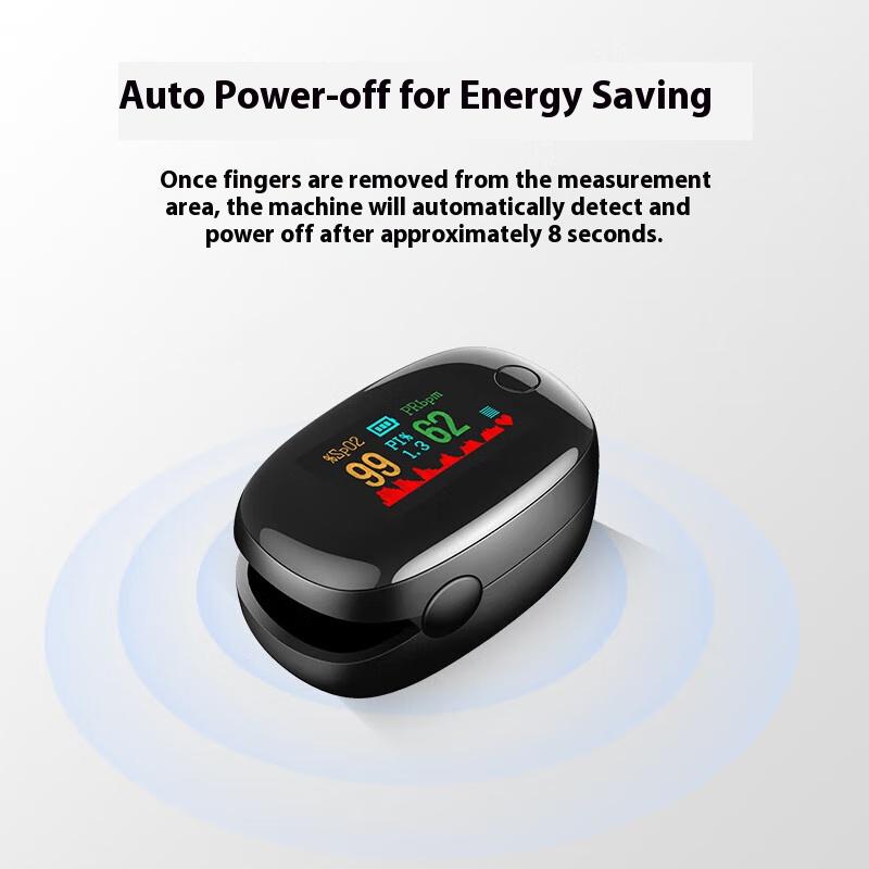 Fingertip Pulse Oximeter Blood Oxygen Saturation Detector Pulse Rate Monitor Portable Oximeter