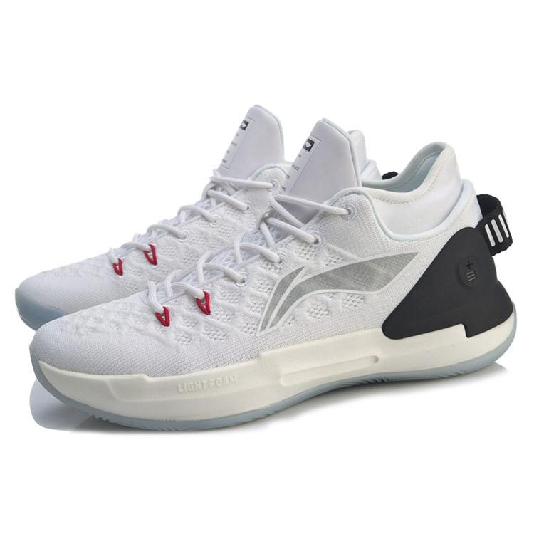 New LiNing YuShuai 13 Anti Slip And Wear Resistant Lightweight Mid Top Light Foam Basketball Shoes White ABAP095-1