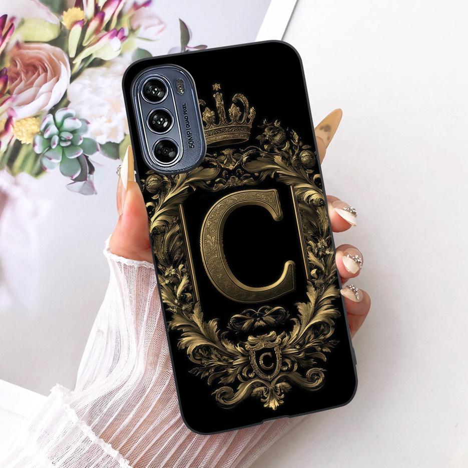 Für Motorola Moto G62 5G Hülle Niedliche Krone Buchstaben Abdeckung Stoßfest Weiches TPU Handyhülle Für Motorola G62 Moto G 62 MotoG62 5G Taschen