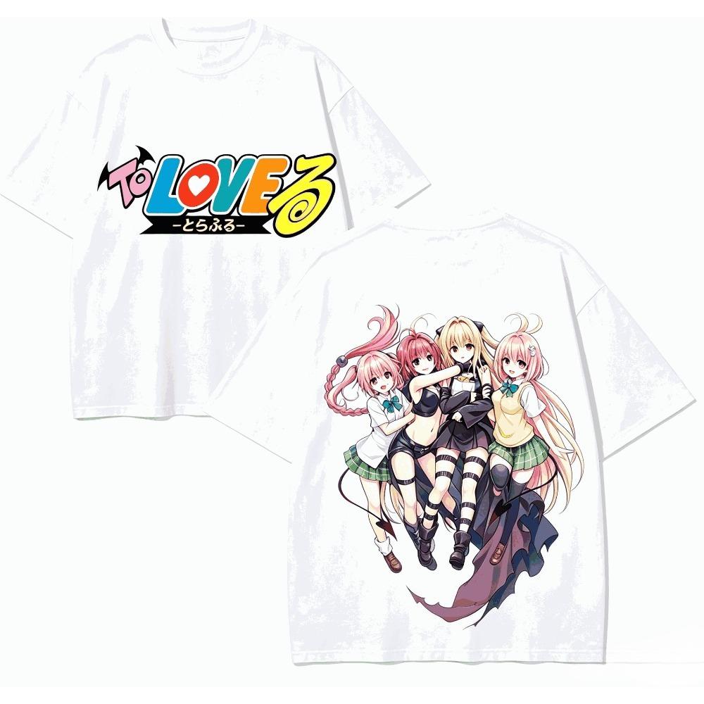 To LOVE-Ru Shirt Vintage Washed Unisex Oversized Romantic Comedy Streetwear Soft Cotton Short Sleeve Tee Gift Clothing Tops Hot