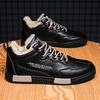 Warm Winter Trend Men's Hightop Cotton Sneakers Male Students Walking Running Casual Skateboard Shoes Leather Boots
