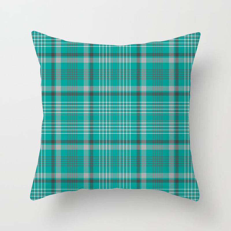 Scottish Red Plaid Pillowcase Home Sofa Pillow Cushion Cover