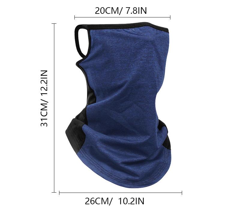 Atmungsaktiver Schal Halbgesichtsmaske Sommer Schnelltrocknend Nackenwärmer Überzug Hängende Ohren Sonnenschutz Bandana Halstuch Kopfbedeckung