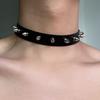 Koženkový Choker Náhrdelník Pro Ženy Muže Cool Punk Gotický Biker Límec S Cvočky Rockový Náhrdelník Rave Šperky