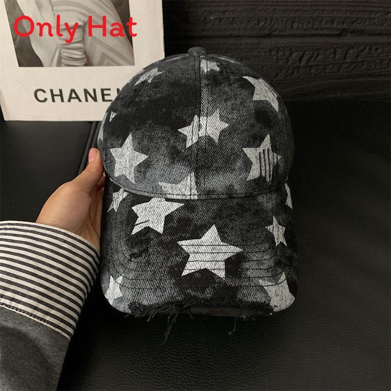 Bestickte Kappe mit Sternenhimmel und Sonnenschutz für lässige Streetwear und Sonnenschutz