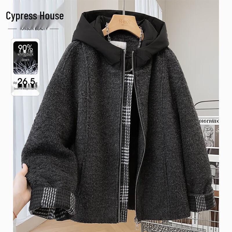 

Женская пуховая куртка Sibai She с капюшоном свободного кроя S