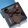 8-Piece Men's High-Grade Tie Set with Gift Box for Weddings and Formal Events